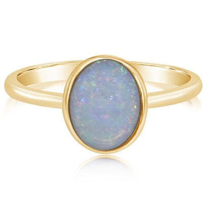 14K Yellow Gold Australian Opal Ring 14K Yellow Gold Australian Opal Ring