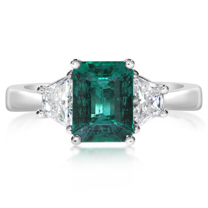 18K White Gold Emerald/Diamond Ring 18K White Gold Emerald/Diamond Ring
