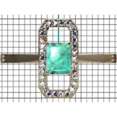 14K Yellow Gold Emerald/Diamond Ring 14K Yellow Gold Emerald/Diamond Ring