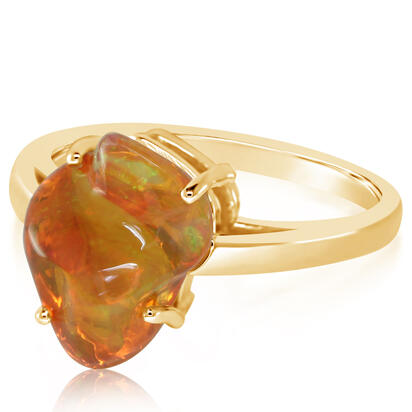 14K Yellow Gold Fire Opal Ring 14K Yellow Gold Fire Opal Ring
