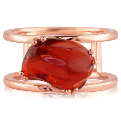 14K Rose Gold Mexican Fire Opal Ring 14K Rose Gold Mexican Fire Opal Ring