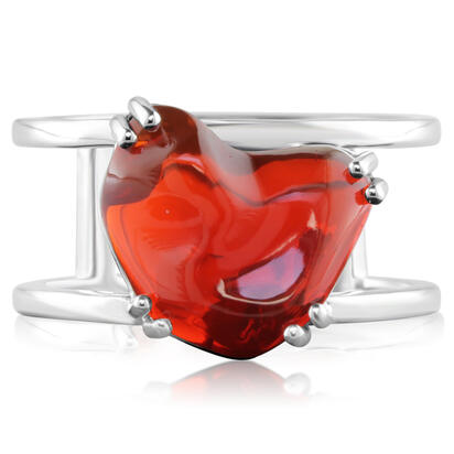 14K White Gold Mexican Fire Opal Ring 14K White Gold Mexican Fire Opal Ring