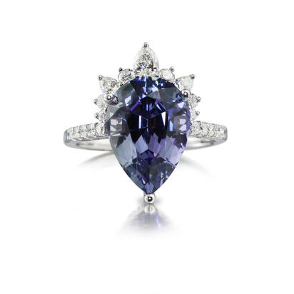 18K White Gold Peacock Tanzanite/Diamond Ring 18K White Gold Peacock Tanzanite/Diamond Ring
