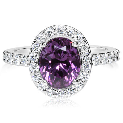 14K White Gold Color Changing Garnet/Diamond Ring 14K White Gold Color Changing Garnet/Diamond Ring
