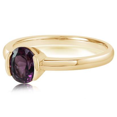 14K Yellow Gold Purple Garnet Ring 14K Yellow Gold Purple Garnet Ring