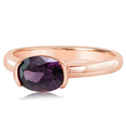 14K Rose Gold Purple Garnet Ring 14K Rose Gold Purple Garnet Ring