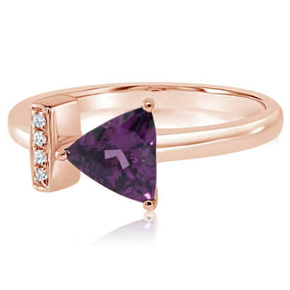 14K Yellow Gold Purple Garnet/Diamond Ring 14K Yellow Gold Purple Garnet/Diamond Ring