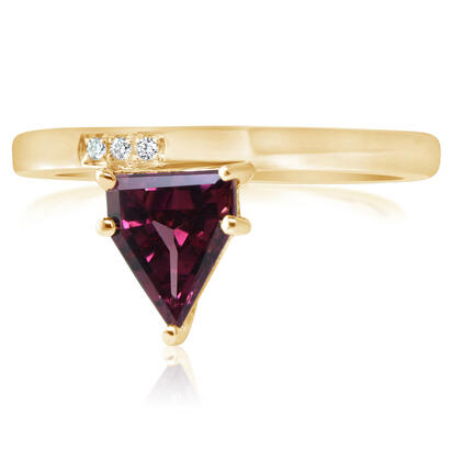 14K Yellow Gold Rhodolite Garnet/Diamond Ring 14K Yellow Gold Rhodolite Garnet/Diamond Ring