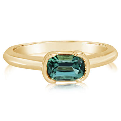 14K Yellow Gold Mint Tourmaline Ring 14K Yellow Gold Mint Tourmaline Ring