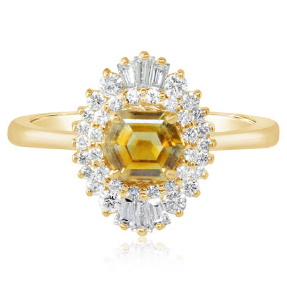 14K Yellow Gold Montana Sapphire/Diamond Ring 14K Yellow Gold Montana Sapphire/Diamond Ring