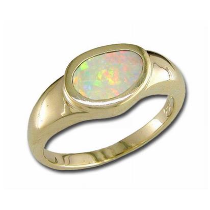14K Yellow Gold Australian Natural Opal Ring 14K Yellow Gold Australian Natural Opal Ring