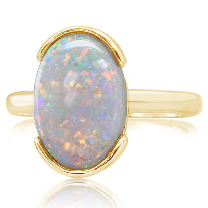 14K Yellow Gold Australian Opal Ring 14K Yellow Gold Australian Opal Ring