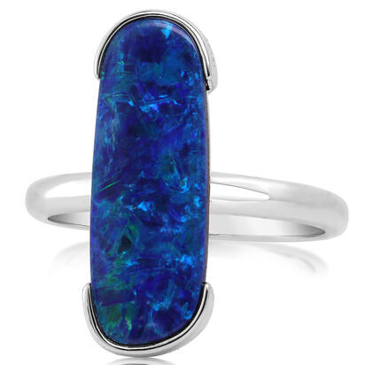 14K Yellow Gold Australian Opal Doublet Ring 14K Yellow Gold Australian Opal Doublet Ring