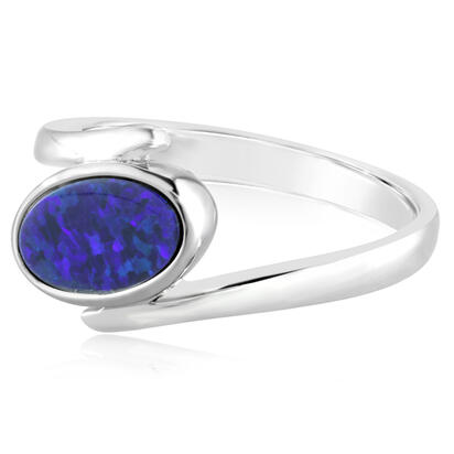 Sterling Silver Australian Blue Opal Doublet Ring Sterling Silver Australian Blue Opal Doublet Ring