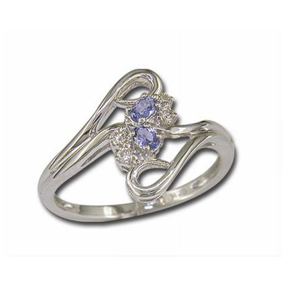 14K White Gold Yogo Sapphire/Diamond Ring 14K White Gold Yogo Sapphire/Diamond Ring