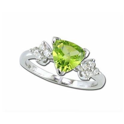 14K White Gold Peridot/Diamond Ring 14K White Gold Peridot/Diamond Ring