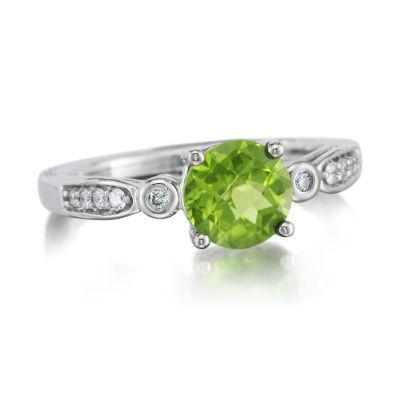 14K White Gold Peridot/Diamond Ring 14K White Gold Peridot/Diamond Ring