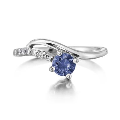14K White Gold Blue Sapphire/Diamond Ring 14K White Gold Blue Sapphire/Diamond Ring