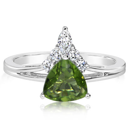 14K White Gold Peridot/Diamond Ring 14K White Gold Peridot/Diamond Ring