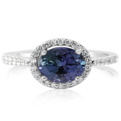 14K White Gold Peacock Tanzanite/Diamond Ring 14K White Gold Peacock Tanzanite/Diamond Ring