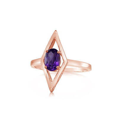 14K Rose Gold Amethyst Ring 14K Rose Gold Amethyst Ring