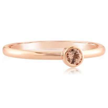 14K Rose Gold 3mm Round Lotus Garnet Stackable Ring 14K Rose Gold 3mm Round Lotus Garnet Stackable Ring