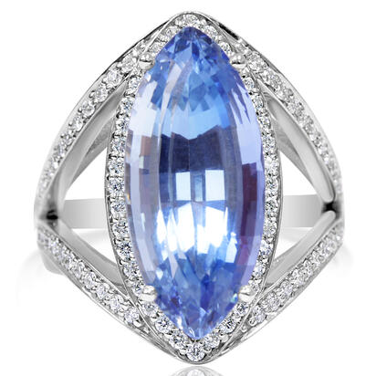 14K White Gold Aquamarine/Diamond Ring 14K White Gold Aquamarine/Diamond Ring