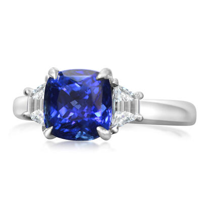 18K White Gold Ceylon Sapphire/Diamond Ring 18K White Gold Ceylon Sapphire/Diamond Ring