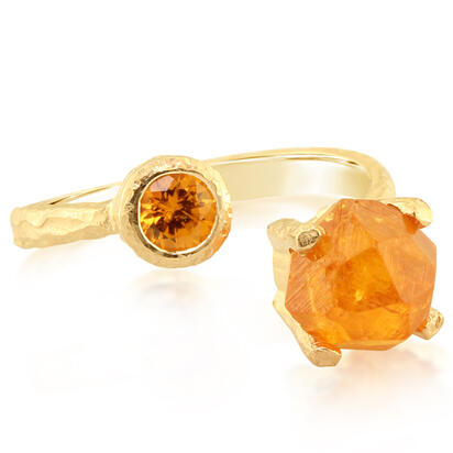14K Yellow Gold 2 Stone Semi-Mount Ring 14K Yellow Gold 2 Stone Semi-Mount Ring