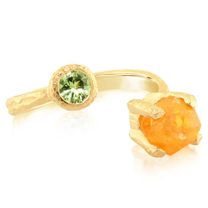 14K Yellow Gold Mandarin/Mint Garnet Ring 14K Yellow Gold Mandarin/Mint Garnet Ring