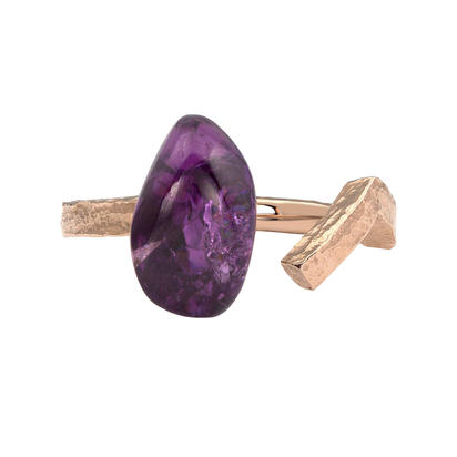 14K Rose Gold Purple Garnet Ring 14K Rose Gold Purple Garnet Ring