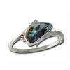 Sterling Silver Natural Boulder Opal/Amethyst Bracelet
