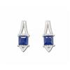 18K White Gold Thai Sapphire/Diamond Pendant