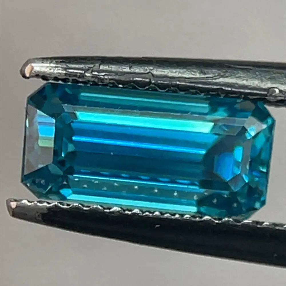 10.56x5.07x5.24 Octagon Blue Zircon (3.66 ct)