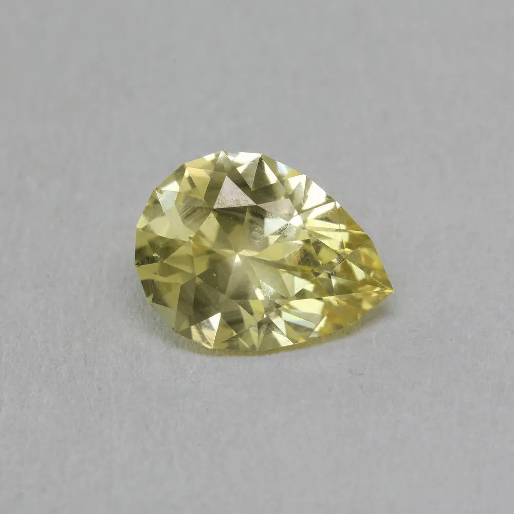 9.76x7.41x4.48 Pear Light Yellow Montana Sapphire (2.05&nbsp;ct)