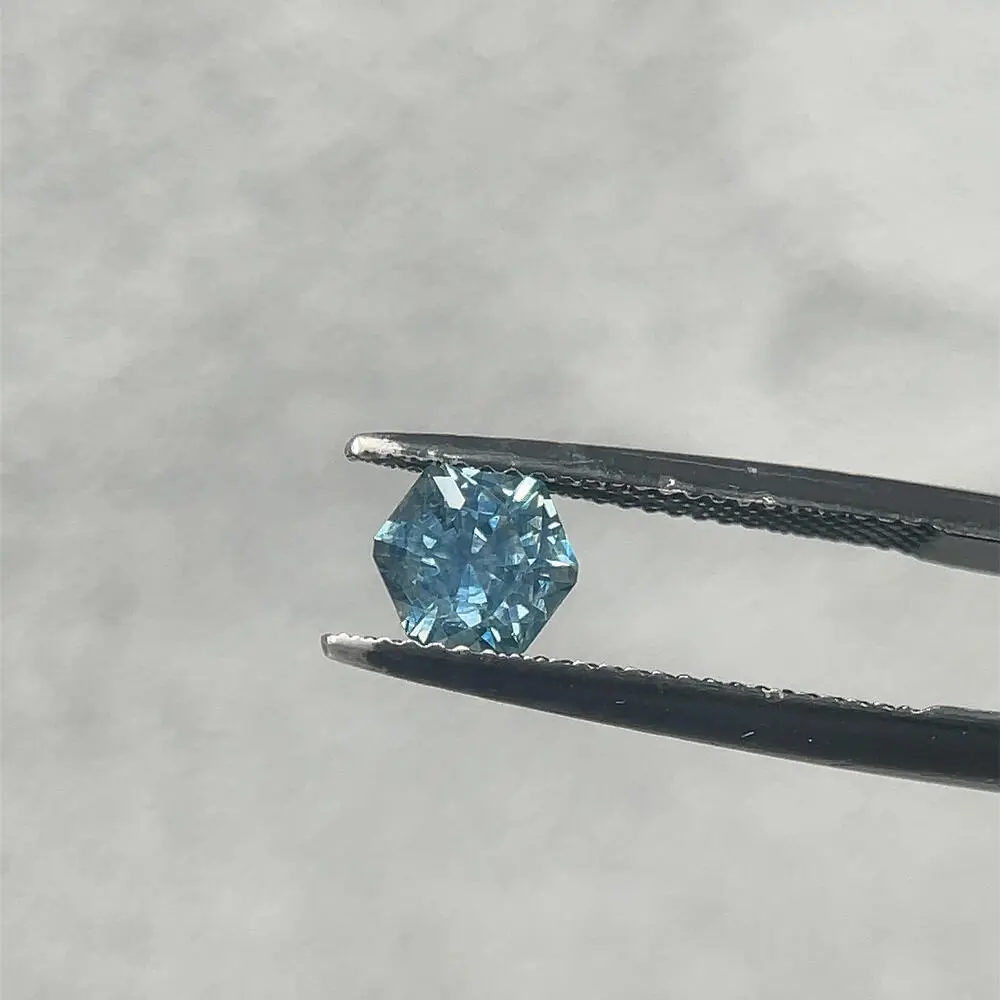 6.8x6.2x4.2 Hexagonal Montana Sapphire (1.24 ct) 6.8x6.2x4.2 Hexagonal Montana Sapphire (1.24 ct)