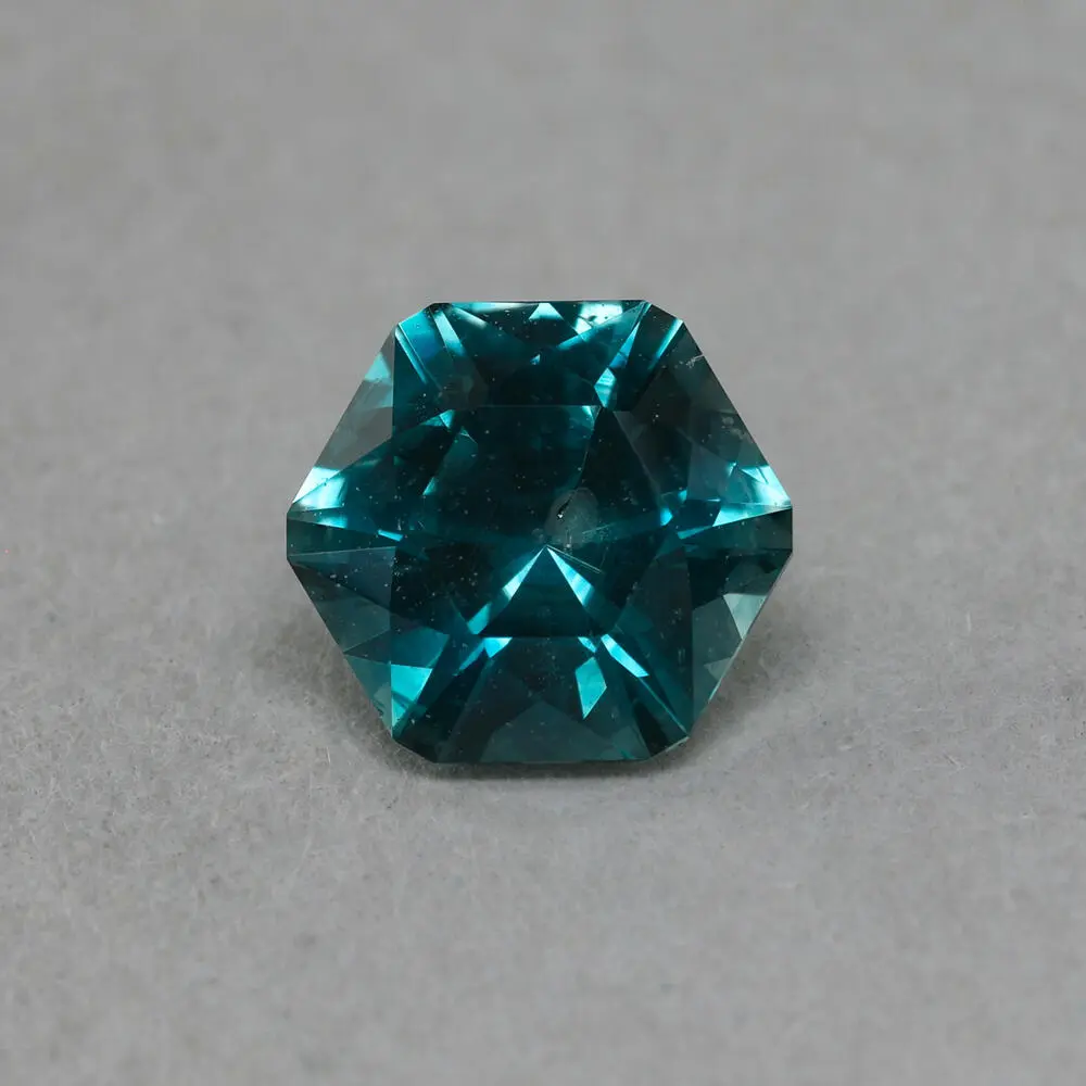 5.4x3.6mm Teal Hexagon Montana Sapphire (0.81&nbsp;ct)