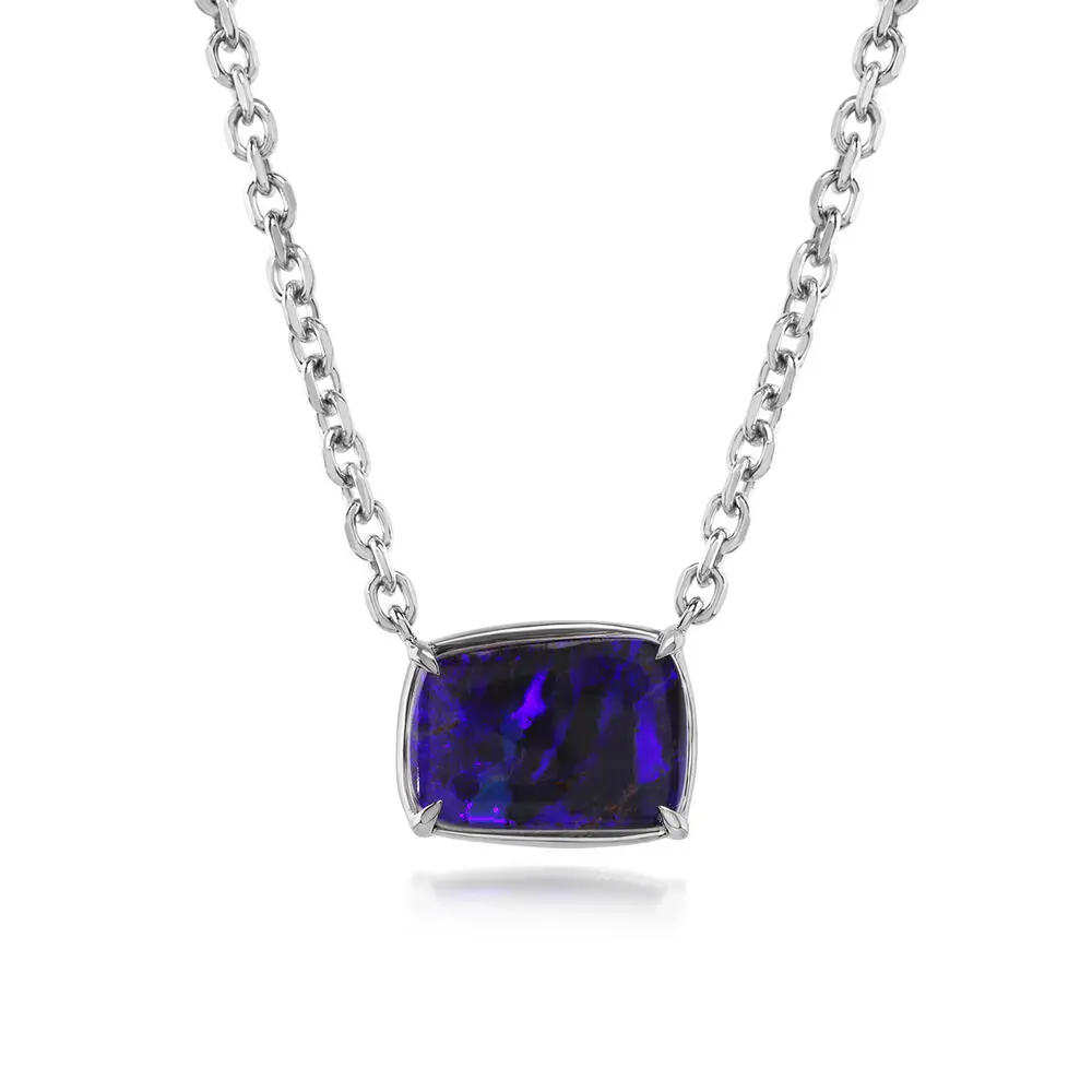 Silver Australian Boulder Opal Neckpiece