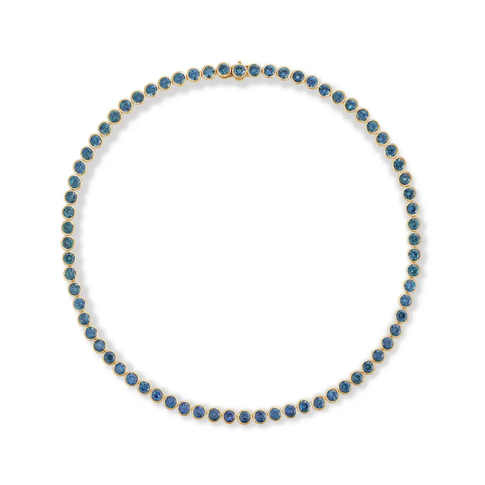 14K Yellow Gold Montana Sapphire Neckpiece