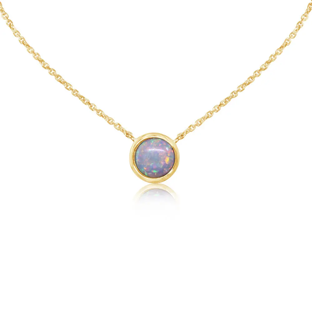 14K Yellow Gold Australian Opal Neckpiece 14K Yellow Gold Australian Opal Neckpiece