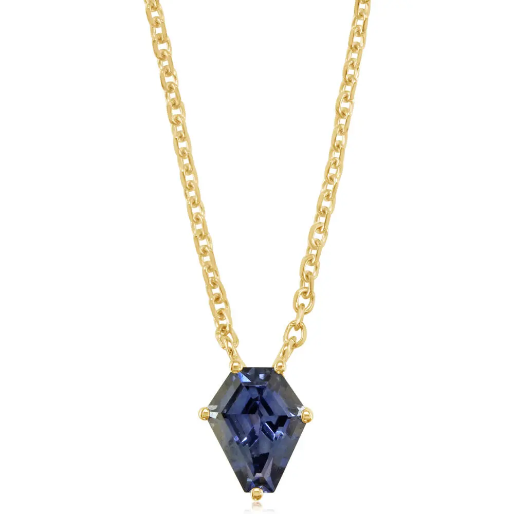 14K Yellow Gold Montana Sapphire Neckpiece