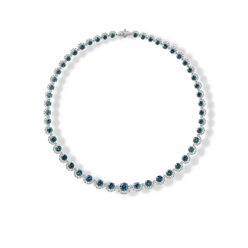 Platinum Montana Sapphire/Diamond Neckpiece