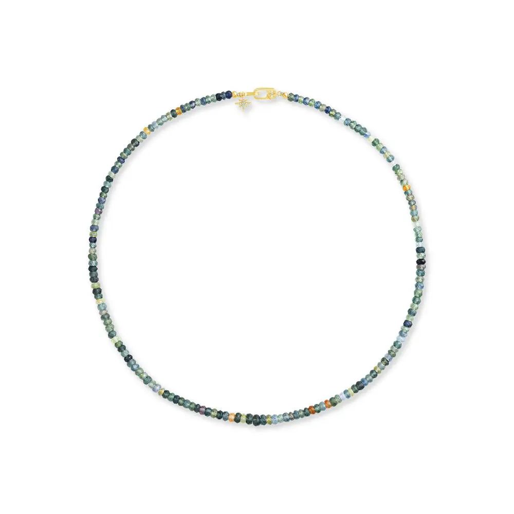 14K Yellow Gold Rock Creek Montana Sapphire/Diamond Neckpiece