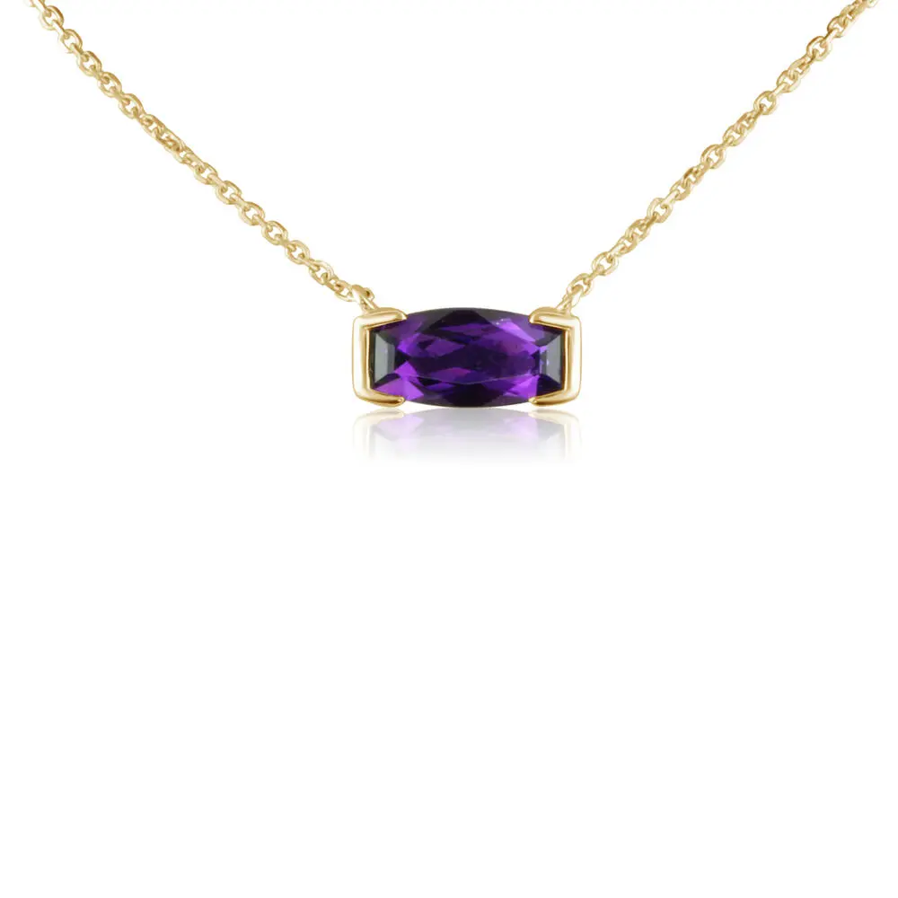 14K Yellow Gold Amethyst Neckpiece