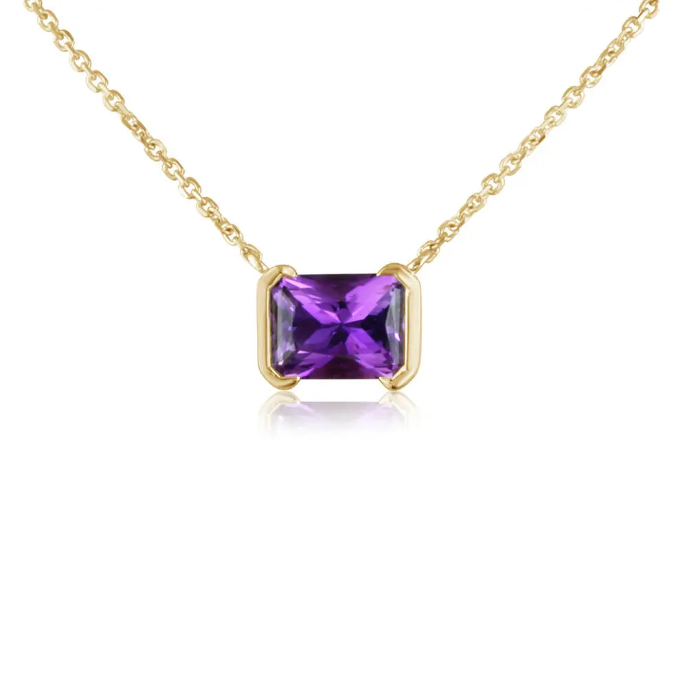 14K Yellow Gold Amethyst Neckpiece