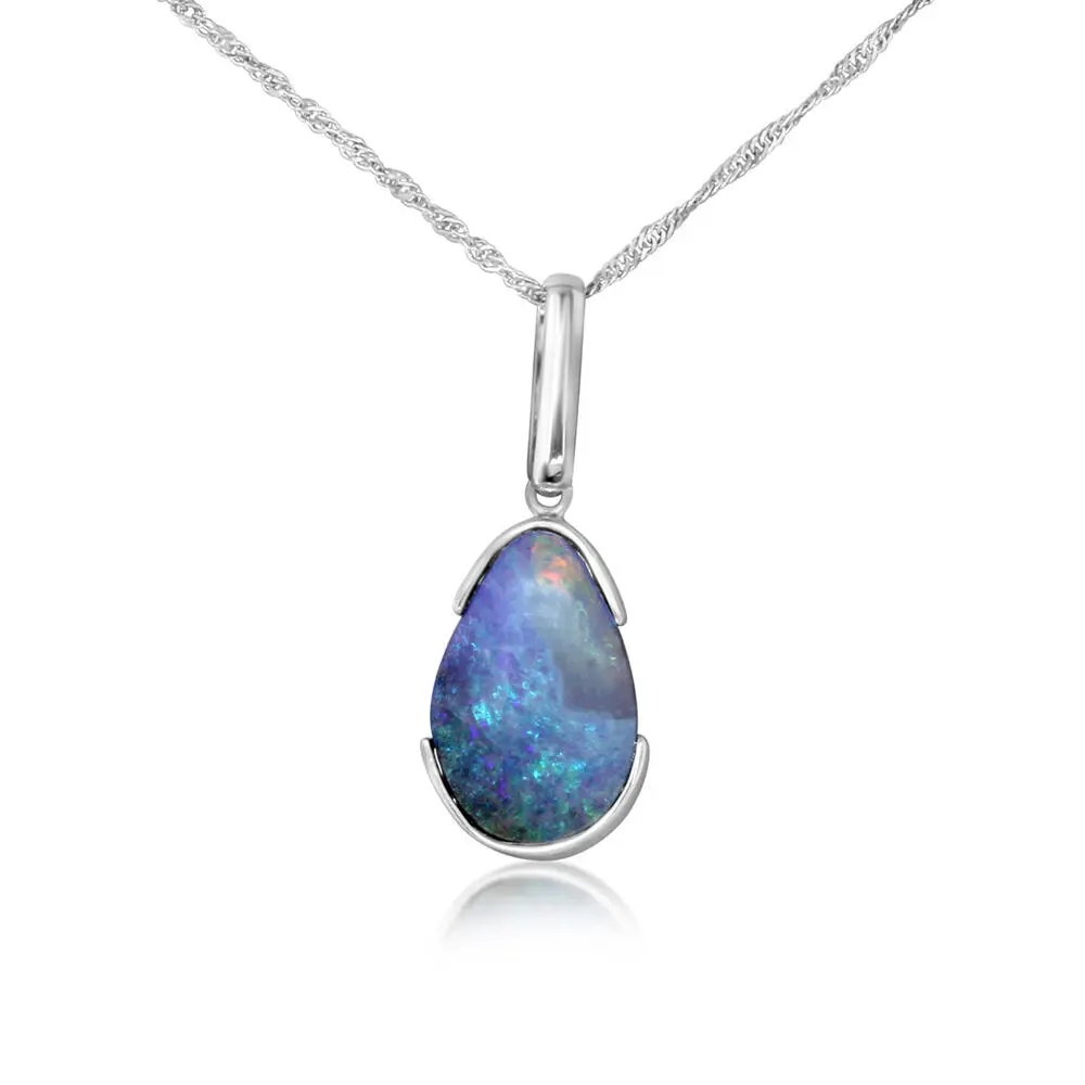 Sterling Silver Australian Boulder Opal Pendant Sterling Silver Australian Boulder Opal Pendant