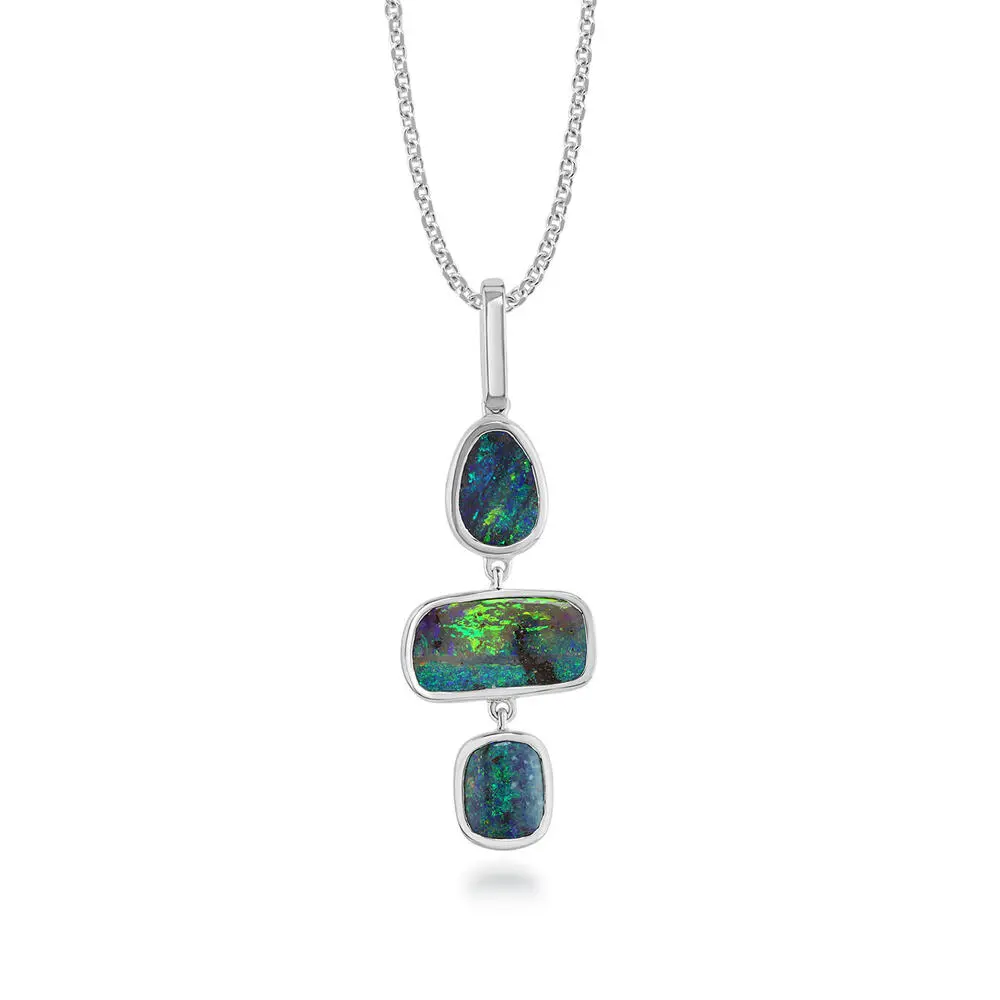 Sterling Silver Australian Boulder Opal Pendant Sterling Silver Australian Boulder Opal Pendant