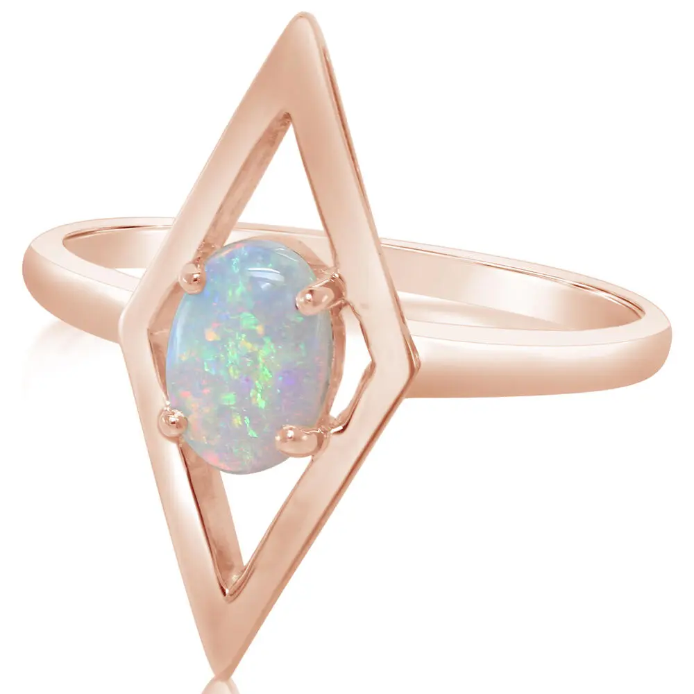 14K Rose Gold Australian Opal Ring 14K Rose Gold Australian Opal Ring