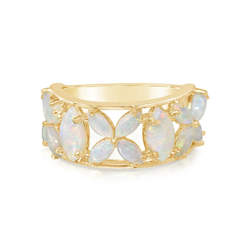 18K Yellow Gold Australian Opal Ring 18K Yellow Gold Australian Opal Ring