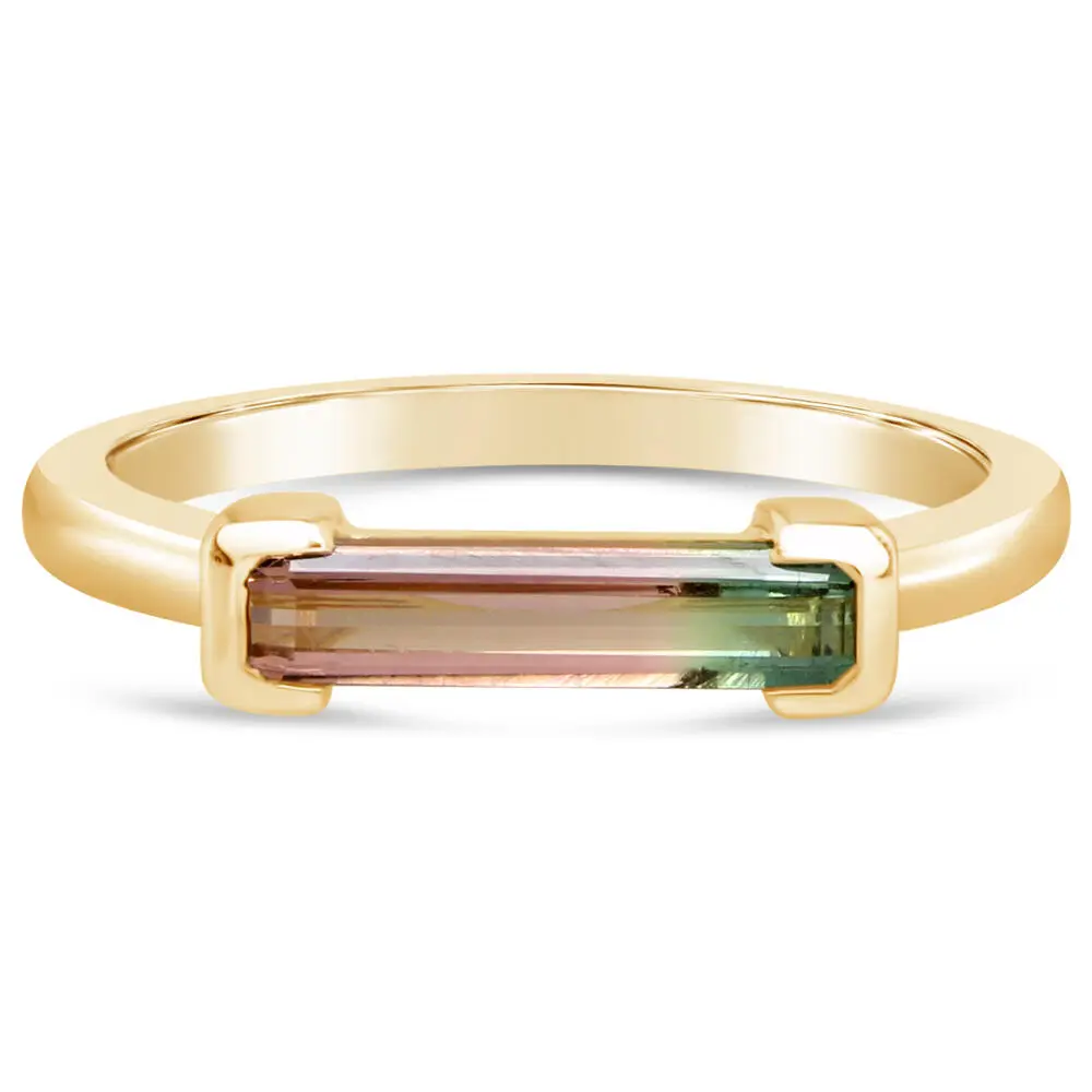 14K Yellow Gold Bi-Color Tourmaline Ring 14K Yellow Gold Bi-Color Tourmaline Ring